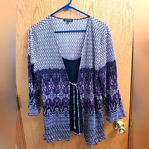 Blouse with attached tank top